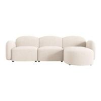 Micadoni Home Blair Hoekbank met Chaise Longue Rechts - Chenille - Lichtbeige - thumbnail