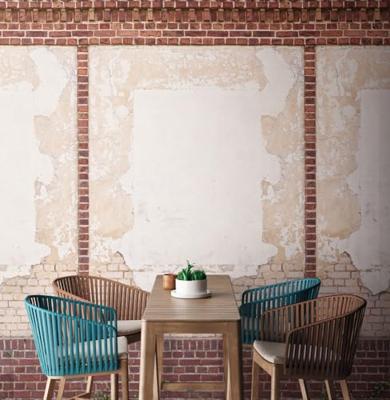 Livingwalls The Wall II - Bruin - Steenlook - 392391