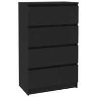 Dressoir 60x35x98,5 cm bewerkt hout zwart - thumbnail