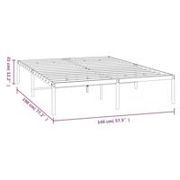 Bedframe metaal zwart 140x190 cm - thumbnail