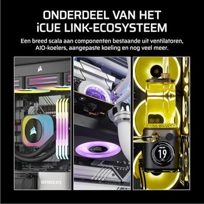 Corsair iCUE Link RX14 PC-ventilator Zwart (b x h x d) 140 x 140 x 30 mm