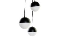 Plafondlamp DKD Home Decor Wit Zwart Metaal Kristal 220 V (40 x 40 x 80 cm) - thumbnail