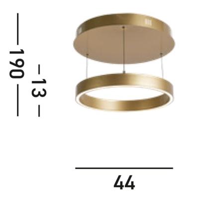 Searchlight Goude hanglampLayla rond Ø 44cm - 30410GO