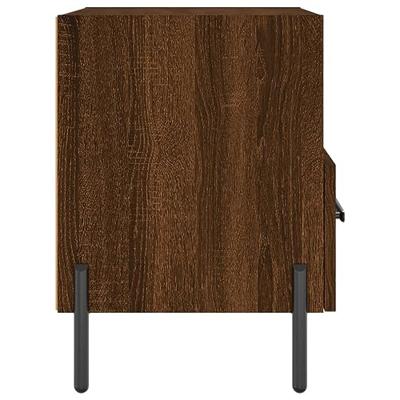 Nachtkastjes 2 st 40x35x47,5 cm bewerkt hout bruin eikenkleur