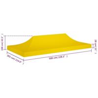 VidaXL Partytentdak 270 g/m² 6x3 m geel - thumbnail