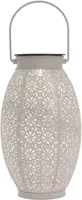 Anna's Collection Solar lantaarn metaal gebroken wit 24 x 13 cm - thumbnail