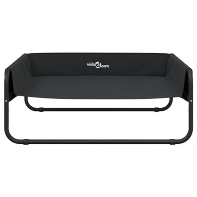 Hondenmand verhoogd oxford stof en staal antracietkleurig