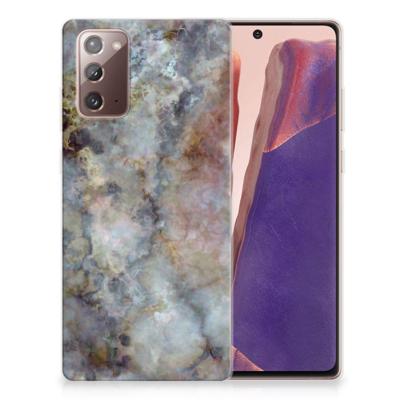 Samsung Note 20 | TPU | Siliconen hoesje | Marmer Grijs Samsung Note 20 | TPU | Siliconen hoesje | Marmer Grijs