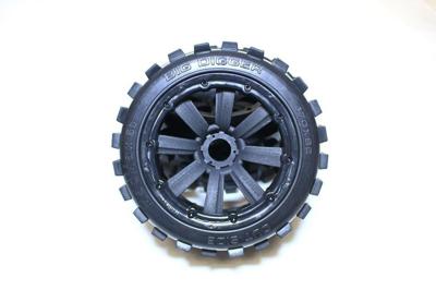 Set achterwielen "Big Digger" compleet met 8-Spaaks velgen zwart - Baja