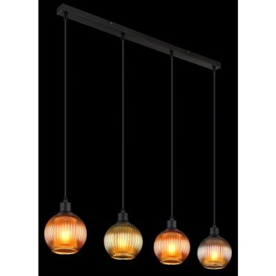 Globo HanglampZumba gekleurd glas 4-lichts - 15638-4