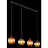 Globo HanglampZumba gekleurd glas 4-lichts - 15638-4 - thumbnail