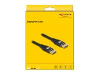 Delock 80622 DisplayPort-kabel DisplayPort Aansluitkabel DisplayPort-stekker 3 m Zwart 8K UHD, Vergulde steekcontacten, Afgeschermd (drievoudig) - thumbnail