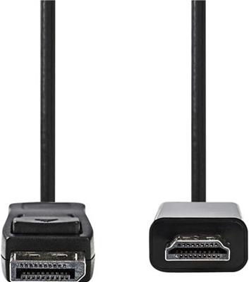 Nedis CCGB37100BK20 Displayport - Hdmi-kabel Displayport Male - Hdmi-connector 2,0 M Zwart