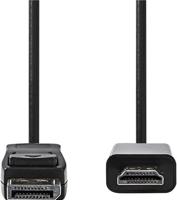 Nedis CCGB37100BK20 Displayport - Hdmi-kabel Displayport Male - Hdmi-connector 2,0 M Zwart - thumbnail