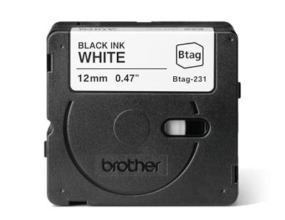 Brother BTAG-231 labelprinter-tape Zwart op wit Brother BTAG-231 labelprinter-tape Zwart op wit