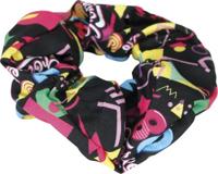 Scrunchie 80&apos;s Forever Zwart - thumbnail