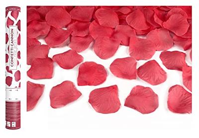 Confetti Kanon Rozenblaadjes diep rood 40cm