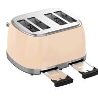 SOGO Human Technology Broodrooster voor 4 sneden Controlelampje, Toastfunctie Beige, Metallic - thumbnail