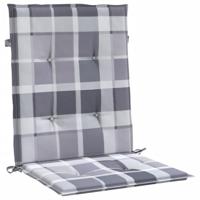 VidaXL Tuinstoelkussens 6 st 100x50x3 cm oxford stof ruitpatroon grijs - thumbnail