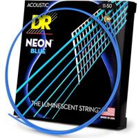 DR Strings NBA-11 Hi-Def Neon blue 11-50 set snaren voor akoestische westerngitaar - thumbnail