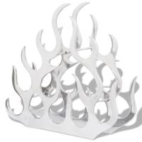 Wijnrek voor 11 flessen aluminium zilverkleurig - thumbnail