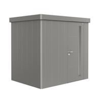 Biohort Neo 1B metalen tuinhuis enkele deur kwartsgrijs 236x180 cm - thumbnail