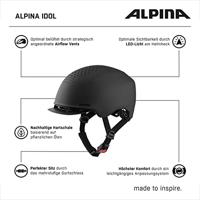 Olympic Sportswear Alpina sports urban helm idol 55-59 mat zwart - thumbnail