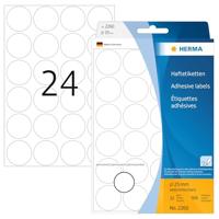 Etiket HERMA 2260 rond 25mm wit 768stuks - thumbnail