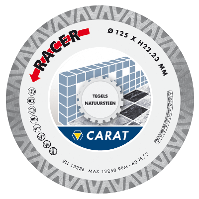 Carat Diamantzaagblad ø125 cdb tegels/natuursteen