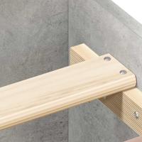 Bedframe bewerkt hout betongrijs 90x190 cm - thumbnail