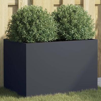 VidaXL Plantenbak 62x40x39 cm staal antracietkleurig