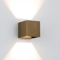 Shift Up en Down Muurlamp Brons kubus met LED - thumbnail