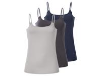 esmara Set van 3 dames spaghettitops (Donkerblauw/grijs, L (44/46)) - thumbnail