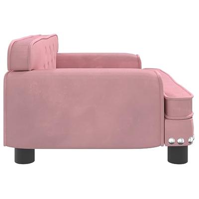 Kinderbank 70x45x30 cm fluweel roze