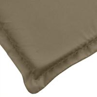 VidaXL Stoelkussens 4 st hoge rug 120x50x4 cm stof gemêleerd taupe - thumbnail
