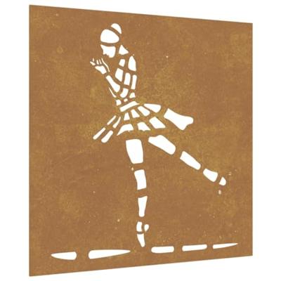 VidaXL Wanddecoratie tuin balletdanserontwerp 55x55 cm cortenstaal VidaXL Wanddecoratie tuin balletdanserontwerp 55x55 cm cortenstaal