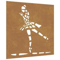 VidaXL Wanddecoratie tuin balletdanserontwerp 55x55 cm cortenstaal - thumbnail