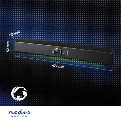 Nedis GSPRSB21020BK Gaming Speaker Speaker-kanalen: 2.0 Usb Gevoed 3,5 Mm Male 30 W Led Volumebediening Output: 1x 3,5 Mm Nedis GSPRSB21020BK Gaming Speaker Speaker-kanalen: 2.0 Usb Gevoed 3,5 Mm Male 30 W Led Volumebediening Output: 1x 3,5 Mm