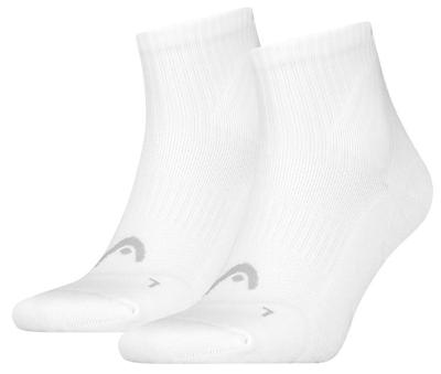 2-paar sport quarter sokken Unisex katoen - Witte elastisch katoenen sokken - Sneldrogend - 46 - 46 - 46