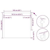 Rolgordijn verduisterend koffie 165x175 cm stofbreedte 161,6 cm - thumbnail