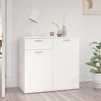 VidaXL Dressoir 80x36x75 cm bewerkt hout wit - thumbnail