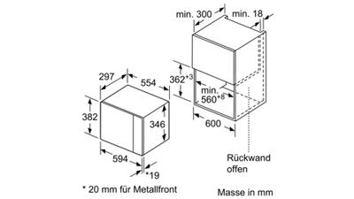 Magnetron met Grill BOSCH BEL523MS0 20 L LED 1270W Zwart Zwart/Zilverkleurig Zilverkleurig 800 W 20 L - thumbnail