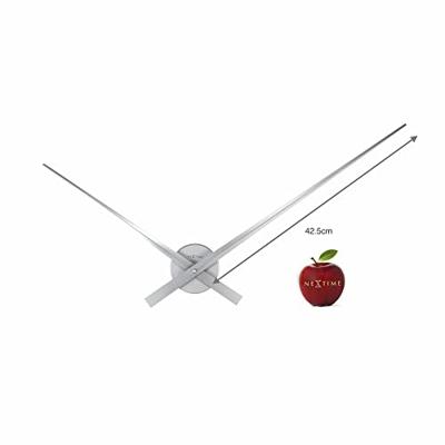 NeXtime ne-2269zi wandklok dia. 85 cm, aluminium, zilver, hands - thumbnail