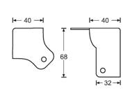 Adam Hall 4160 Platte hoek groot met overzethoek - thumbnail