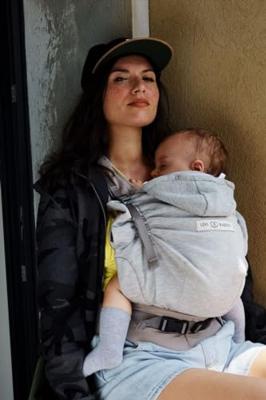 Fysiologische draagzak HoodieCarrier 2 LOVE RADIUS grijs