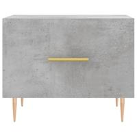 Salontafel 50x50x40 cm bewerkt hout betongrijs - thumbnail