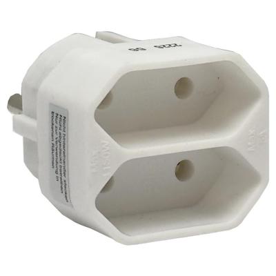 Enzo Tweeweg euro verloop-stekker wit 230V 6175900