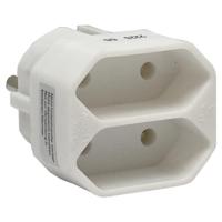 Enzo Tweeweg euro verloop-stekker wit 230V 6175900 - thumbnail