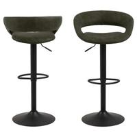 Bendt Barkruk 'Pia' (zithoogte 59-80cm), kleur Olive Green - thumbnail