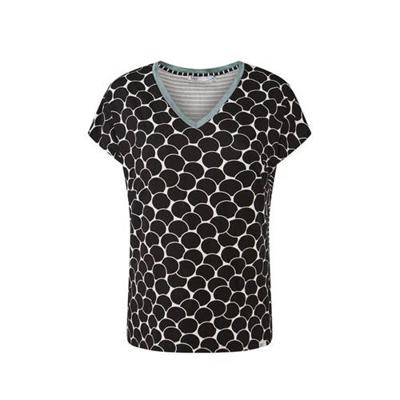 Didi jersey top Colour Me In met all over print zwart/wit/lichtblauw